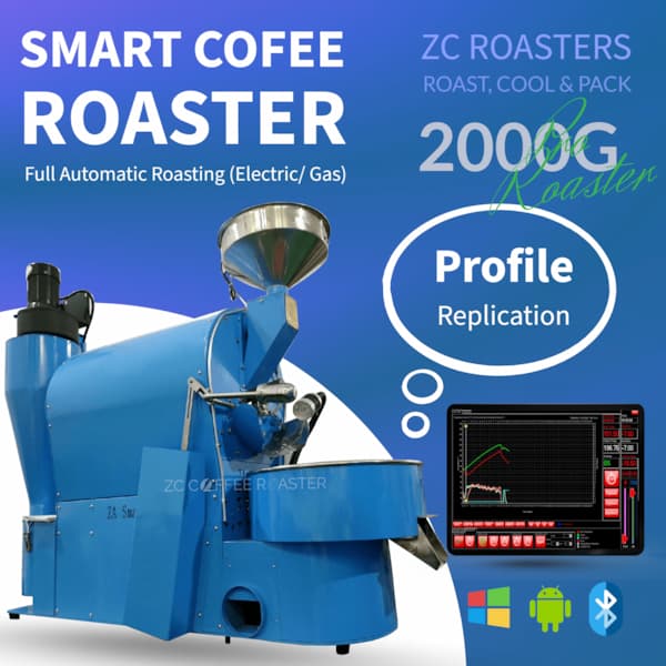 RITAO CHAN公式アカウント02 ZA Smart 2 KG Coffee Roaster Shop Commercial 5 LB Coffee Roaster