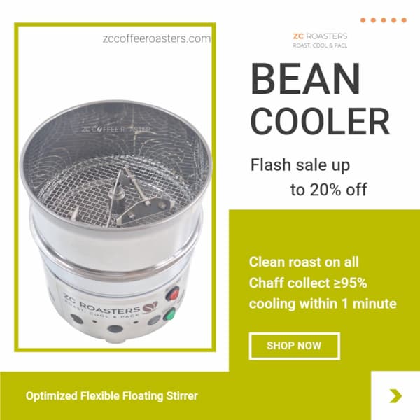 ZC 800G Coffee Bean Cooler with Floating Flexible Stirrer - ZC